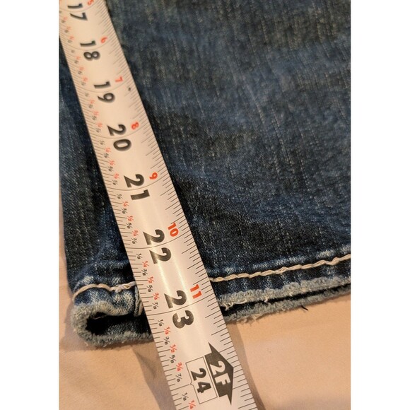 SILVER Jeans SUKI MID CAPRI Womens W30 (32) W22 Fluid Denim Thick Stitch Western - Picture 10 of 12
